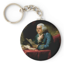Portrait of Benjamin Franklin Keychains