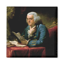 Portrait of Benjamin Franklin Magnets