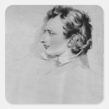 Portrait of Benjamin Robert Haydon Square Stickers