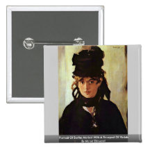 Portrait Of Berthe Morisot Buttons