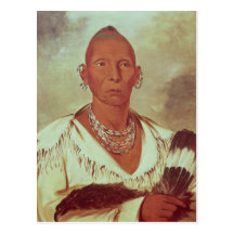 Portrait of Black Hawk, Indian Chief Post Card