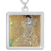 Portrait of Block-Bauer 2 by Gustav Klimt Custom Necklace