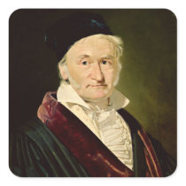 Portrait of Carl Friedrich Gauss, 1840 Square Sticker