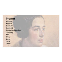 Portrait Of Caroline Arnold By Menzel Adolph Von Business Card Templates