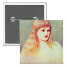 Portrait of Cecily Horner, 1895 Pinback Button