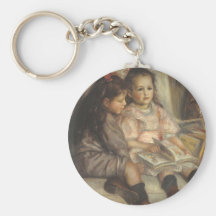 Portrait of Children, Renoir Vintage Impressionism Keychains