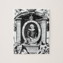 Portrait of Claude Mollet, frontispiece to 'Theatr Puzzle