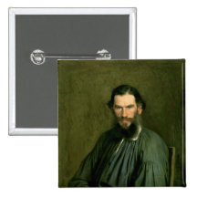 Portrait of Count Lev Nikolaevich Tolstoy  1873 Button