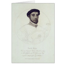 Portrait of David Rizio,an original painted Card