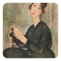 Portrait of Dedie Hayden, 1918 Square Stickers