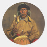 Portrait of Dieguito Roybal by Robert Henri Round Sticker
