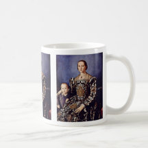 Portrait Of Eleonora Di Toledo  By Bronzino Angelo Coffee Mugs