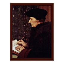 Portrait Of Erasmus Of Rotterdam Post Card