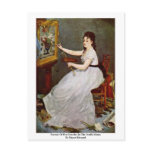 Portrait Of Eva Gonzales In The Studio Manet postcards