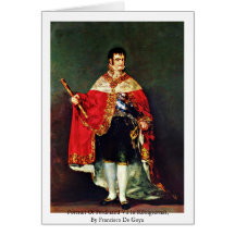 Portrait Of Ferdinand Vii In Königsornat Card