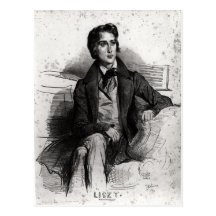Portrait of Franz Liszt  August 1832 Post Card