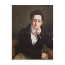 Portrait of Franz Schubert , Austrian composer Postcards