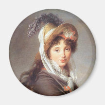 Portrait of French Revolutionary Lady Refrigerator Magnet