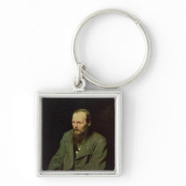 Portrait of Fyodor Dostoyevsky  1872 Keychain