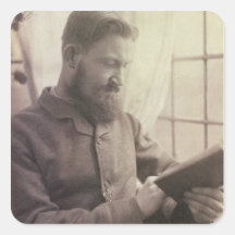 Portrait of George Bernard Shaw (1856-1950) as a Y Square Sticker