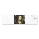 Portrait of Ginevra de Benci circa 1476 Da Vinci Bumper Sticker