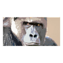 Portrait of Gorilla Customized Photo Card