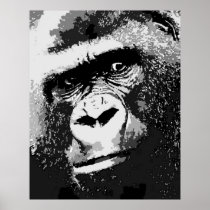 Portrait of Gorilla Poster Print