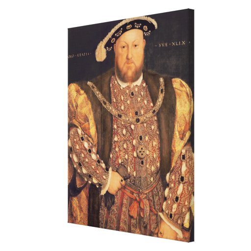 Portrait of Henry VIII  aged 49, 1540 Gallery Wrap Canvas