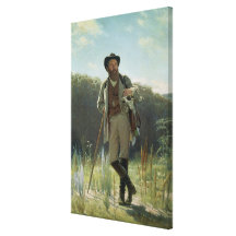 Portrait of Ivan Ivanovich Shishkin , 1873 Canvas Print
