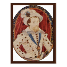 Portrait Of James I, King Of England Oval By Hilli Post Card