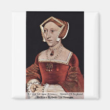 Portrait Of Jane Seymour, Queen Of England Magnet