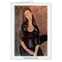 Portrait Of Jeanne Hébuterne By Modigliani Amedeo Cards