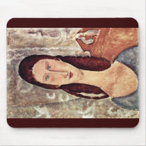 Portrait Of Jeanne Hébuterne By Modigliani Amedeo Mouse Pad