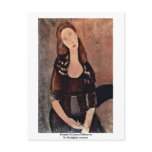 Portrait Of Jeanne Hébuterne By Modigliani Amedeo postcards