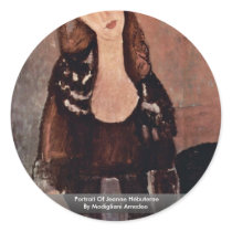 Portrait Of Jeanne Hébuterne By Modigliani Amedeo Stickers