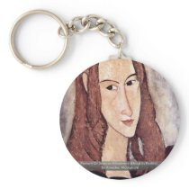 Portrait Of Jeanne Hébuterne [Head In Profile]., Keychains
