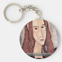 Portrait Of Jeanne Hébuterne [Head In Profile]., Keychains