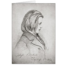 Portrait of Johanes Brahms  aged Twenty, 1853 Greeting Cards