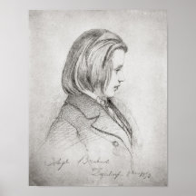 Portrait of Johanes Brahms  aged Twenty, 1853 Posters
