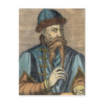 Portrait of Johannes Gutenberg 2 postcards