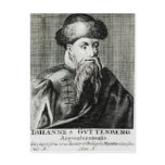Portrait of Johannes Gutenberg postcards