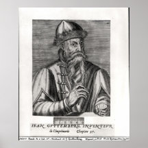 Portrait of Johannes Gutenberg Posters