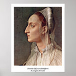 Portrait Of Laura Battiferri By Angelo Bronzino Posters
