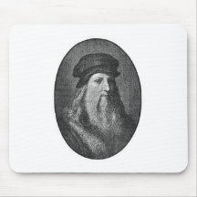 Portrait of Leonardo da vinci Mouse Mats
