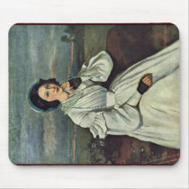 Portrait Of Madame Charmois By Corot Jean-Baptiste Mouse Pad
