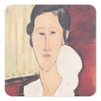 Portrait of Madame Hanka Zborowska, 1917 Square Stickers
