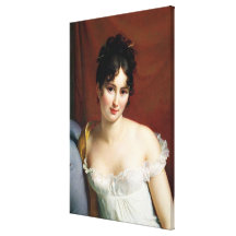 Portrait of Madame Recamier Stretched Canvas Print