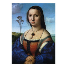 Portrait of Maddalena Doni by Raphael or Raffaello Invitation