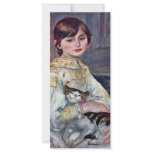 Portrait Of Mademoiselle Julie Manet With Cat rack cards