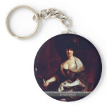 Portrait Of Maria Susanne Dinglinger Born Guterman keychains